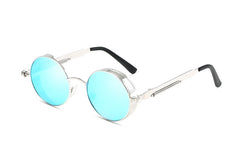 Women's Steampunk Round 'Moby Dick' Metal Sunglasses