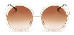 Women's Vintage Round 'The Big' Metal Sunglasses