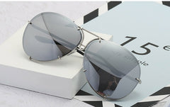 Women's Oversized Transparent Glasses  'Simple Paradis'  Metal Sunglasses