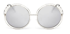 Women's Vintage Round 'The Big' Metal Sunglasses