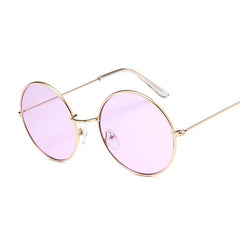 Women's Small Round 'Mystery Furry' Metal Sunglasses