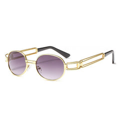 Women's Steampunk Round 'Dark Halo' Metal Sunglasses