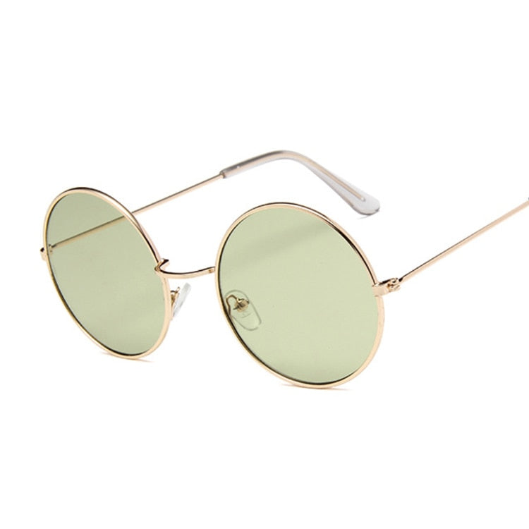 Women's Small Round 'Mystery Furry' Metal Sunglasses