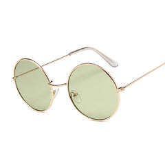 Women's Small Round 'Mystery Furry' Metal Sunglasses