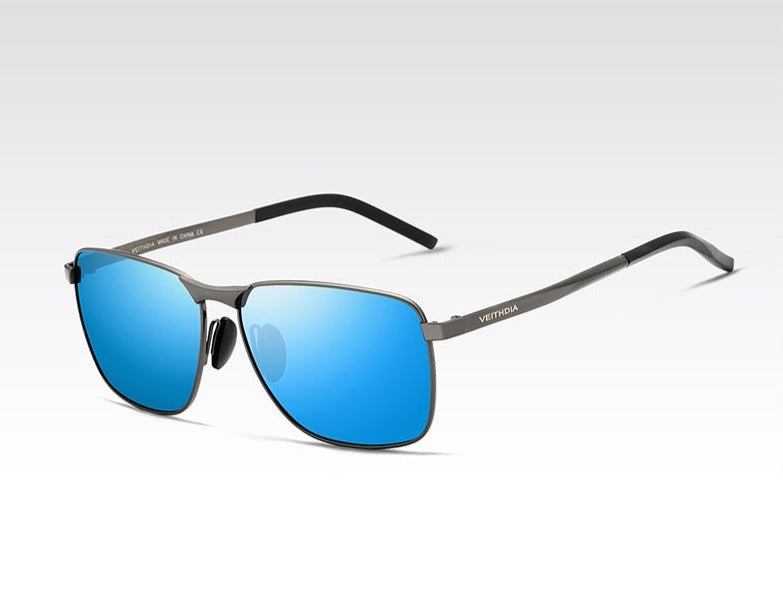 Men's Polarized Square 'Stone Shepard' Metal Sunglasses