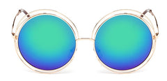 Women's Vintage Round 'The Big' Metal Sunglasses