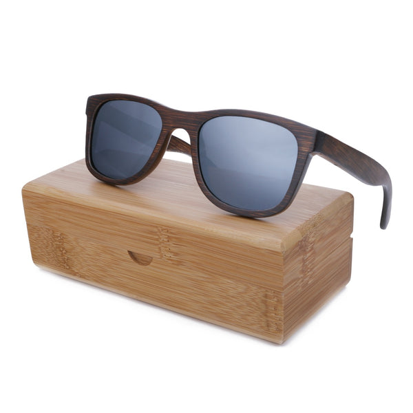 Men's Fashion Square 'Winter Bliss' Bamboo Sunglasses