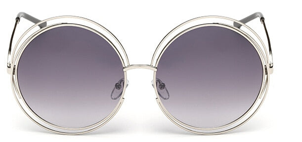 Women's Vintage Round 'The Big' Metal Sunglasses