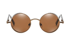 Women's Steampunk Round 'Moby Dick' Metal Sunglasses