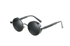 Women's Steampunk Round 'Moby Dick' Metal Sunglasses