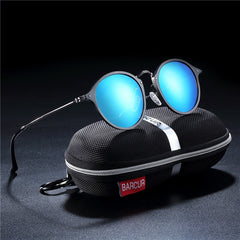 Men's Steampunk Round 'Underdog Spirit' Metal Sunglasses