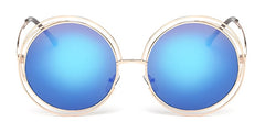 Women's Vintage Round 'The Big' Metal Sunglasses