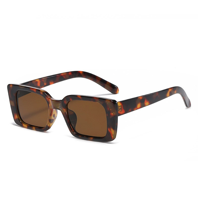 Women's Retro Square 'Jane Beauty In the Jungle' Plastic Sunglasses