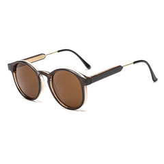 Men's Retro Round 'Hunch Back' Plastic Sunglasses