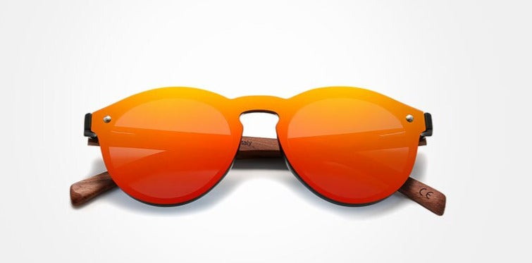 Men's Rimless 'Raja Summer' Wooden Sunglasses