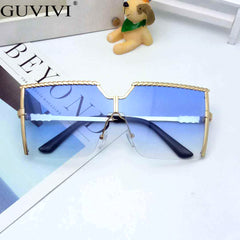 Women's Oversized Square 'Everyday Frame' Metal Sunglasses