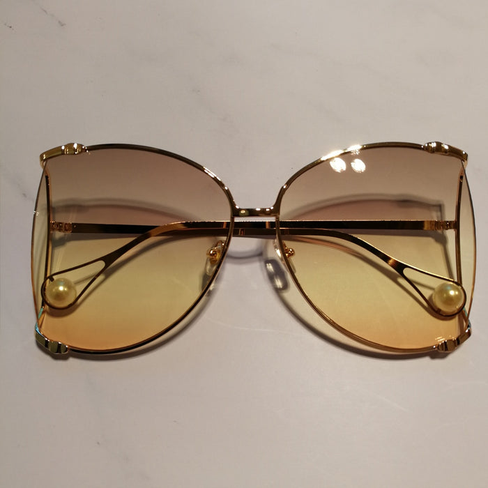 Women's Oversized 'Fine Peak' Metal Sunglasses