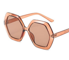 Women's Retro  Hexagon 'The Stylish' Oversize Sunglasses