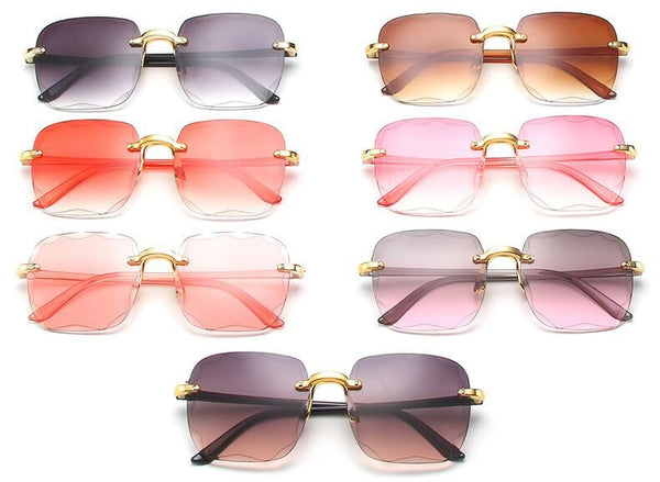 Women's Vintage Square 'Simple  Marble'  Plastic Sunglasses