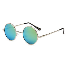 Men's Polarized Round 'Black Blaze' Metal Sunglasses