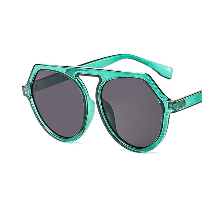 Women's Oversized  Round 'Marian Smile' Plastic Sunglasses