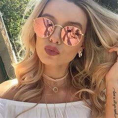 Women's Round 'Sally Night' Metal Sunglasses