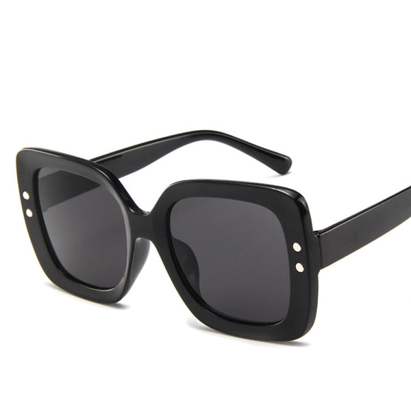 Women's Oversized Square 'Calm Down' Plastic Sunglasses