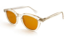 Men's Round Transparent 'The Wide' Plastic Sunglasses