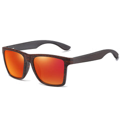 Men's Polarized Square 'Glares' Wooden Sunglasses