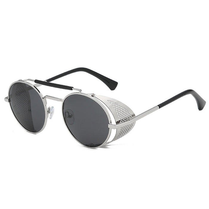 Men's Retro Round ' Billy Ford' Metal Sunglasses