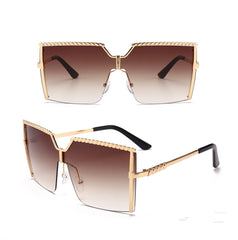 Women's Oversized Square 'Everyday Frame' Metal Sunglasses