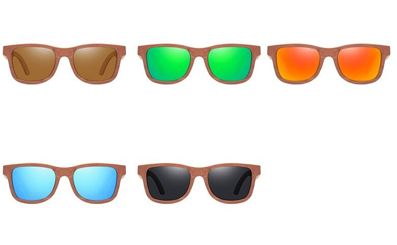 Men's Polarized Oval 'Bold Soul' Wooden Sunglasses