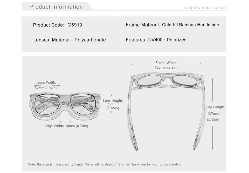 Men's Square Polarized 'St Bernard' Wooden Sunglasses