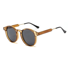 Men's Retro Round 'Hunch Back' Plastic Sunglasses