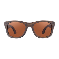 Men's Polarized Square 'Ski Mask' Bamboo Sunglasses