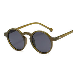 Women's Retro Round 'Morning Tracer'  Plastic Sunglasses