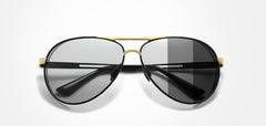 Men's Steampunk Pilot 'Gucci Roll' Metal Sunglasses