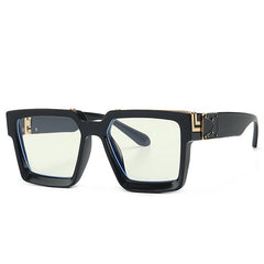 Men's  Retro Square 'Mr. T 101'  Plastic Sunglasses