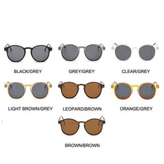 Men's Retro Round 'Die Hard' Metal Sunglasses