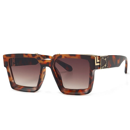 Men's  Retro Square 'Mr. T 101'  Plastic Sunglasses