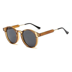 Men's Retro Round 'Hunch Back' Plastic Sunglasses