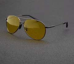 Men's Polarized  Pilot 'Brum Way' Metal Sunglasses