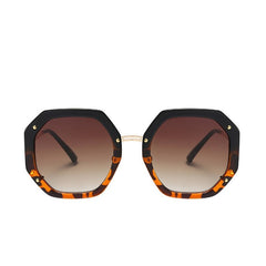 Women's Oversized Square 'Patty Betina' Metal Sunglasses