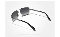 Men's Aviator 'Skyline Swagger' Polarized Alloy Sunglasses