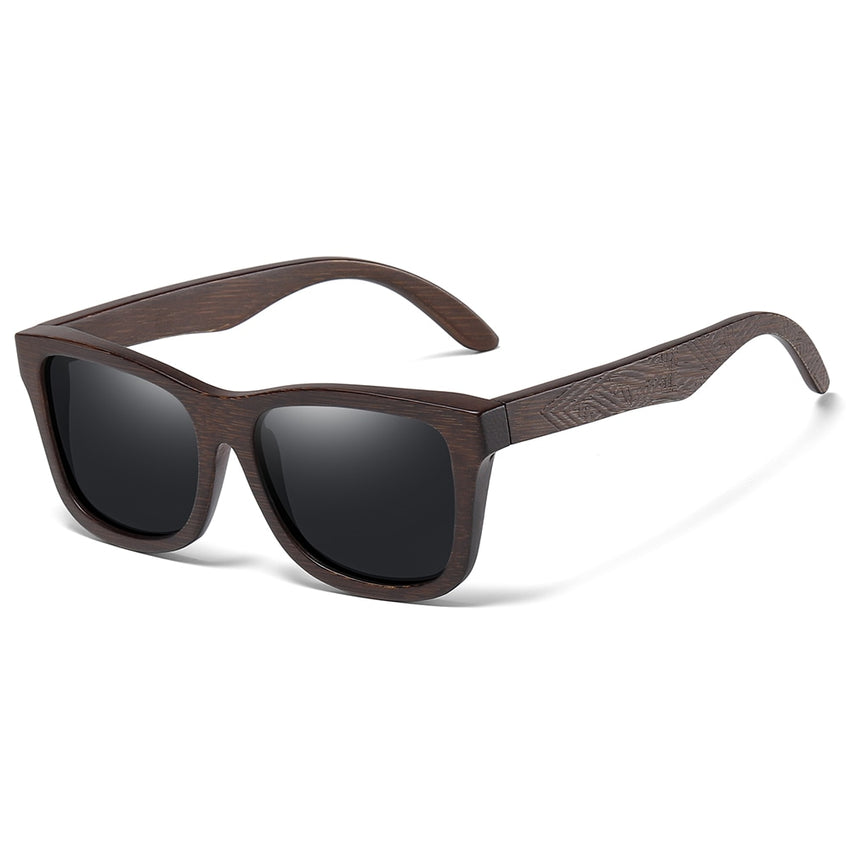 Men's Polarized Square 'Sunstastic' Bamboo Sunglasses