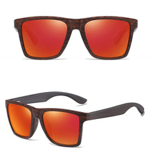 Men's Polarized Square 'Glares' Wooden Sunglasses