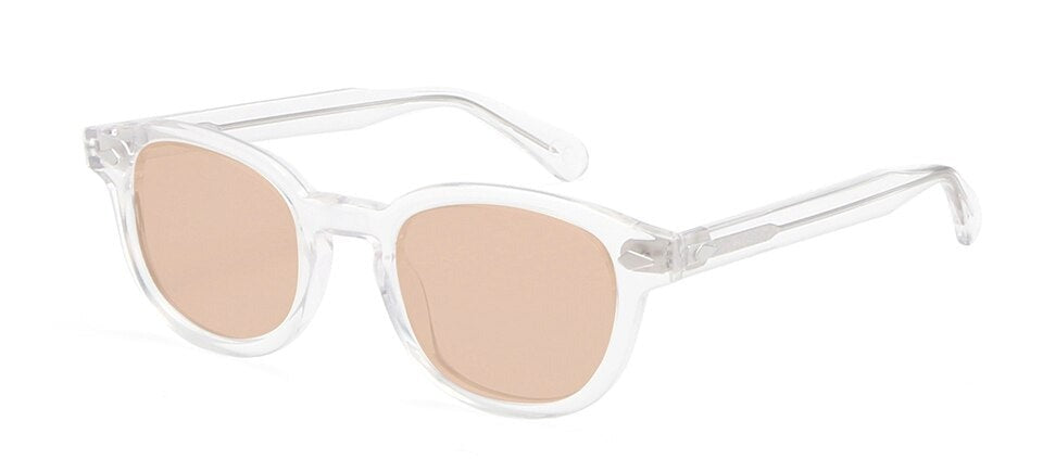 Men's Round Transparent 'The Wide' Plastic Sunglasses
