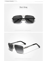 Men's Aviator 'Skyline Swagger' Polarized Alloy Sunglasses