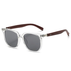 Men's Retro Oval 'Euro Parade' Wooden Sunglasses