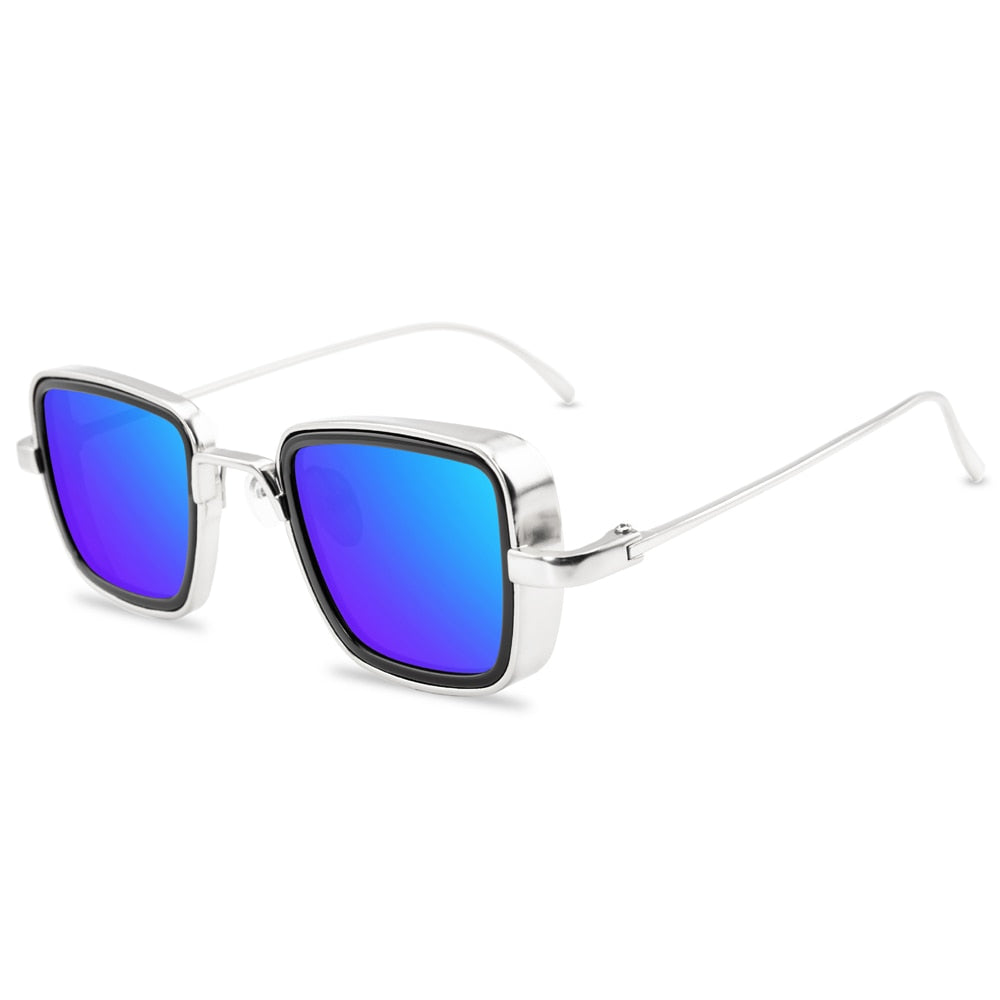 Men's Vintage Square 'Classic Blit' Metal Sunglasses